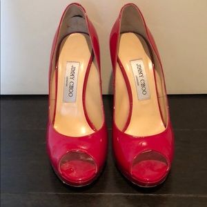 Jimmy Choo Shoes - Jimmy Choo red patent leather pumps. Jimmy Choo Shoes - Jimmy Choo red patent leather pumps.